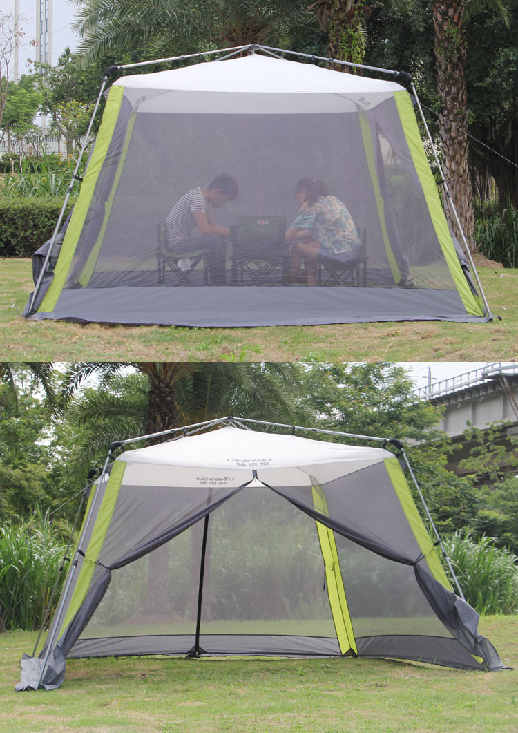 Cheap Goat Tents Automatic Ultralarge 300*300*210cm 5 8 Person Use Camping Tent Sun Shelter Beach Picnic Large Gazebo Single Layer Without Cover   